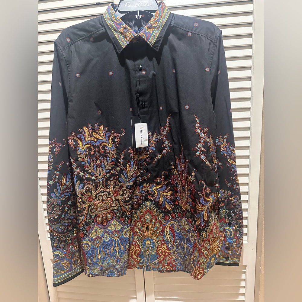 Robert Graham Limited Unreleased Taj Mahal  Multicolor Paisley long sleeve Shirt